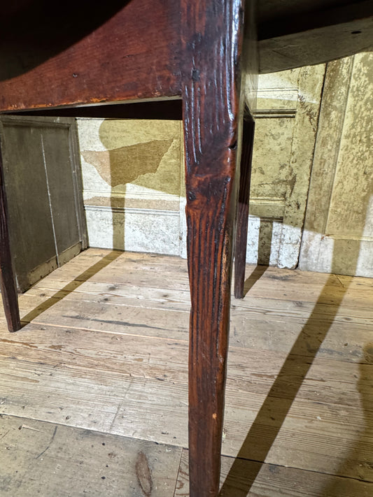 An early 19th century Welsh oak cricket table of good colour