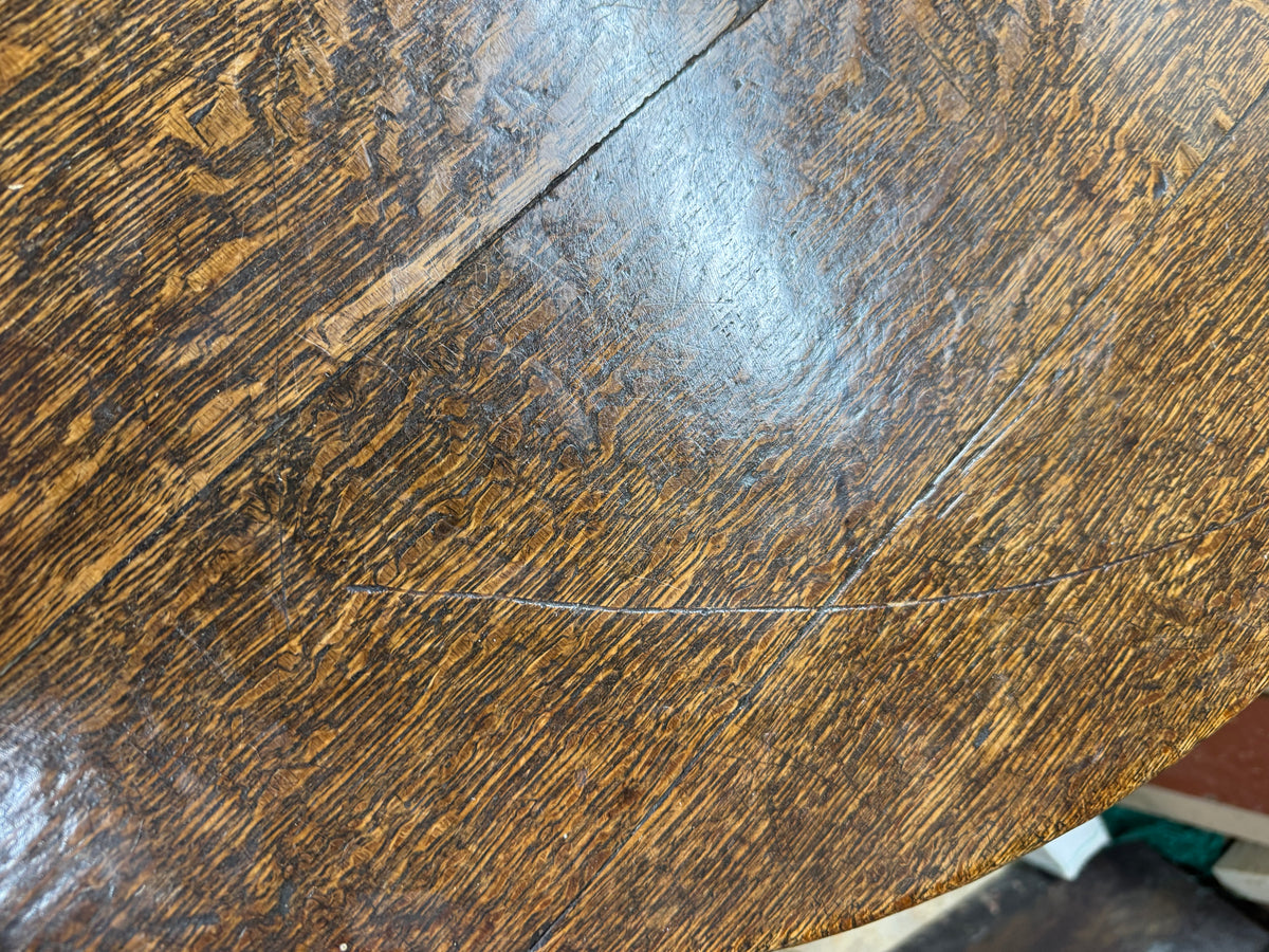 An  early 19th century Welsh oak cricket table of good colour