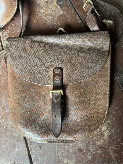 A pair of early 20th century leather despatch-type shoulder bags with original straps