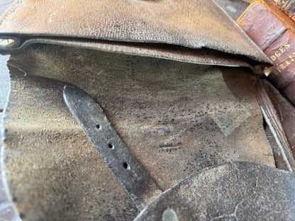 A pair of early 20th century leather despatch-type shoulder bags with original straps