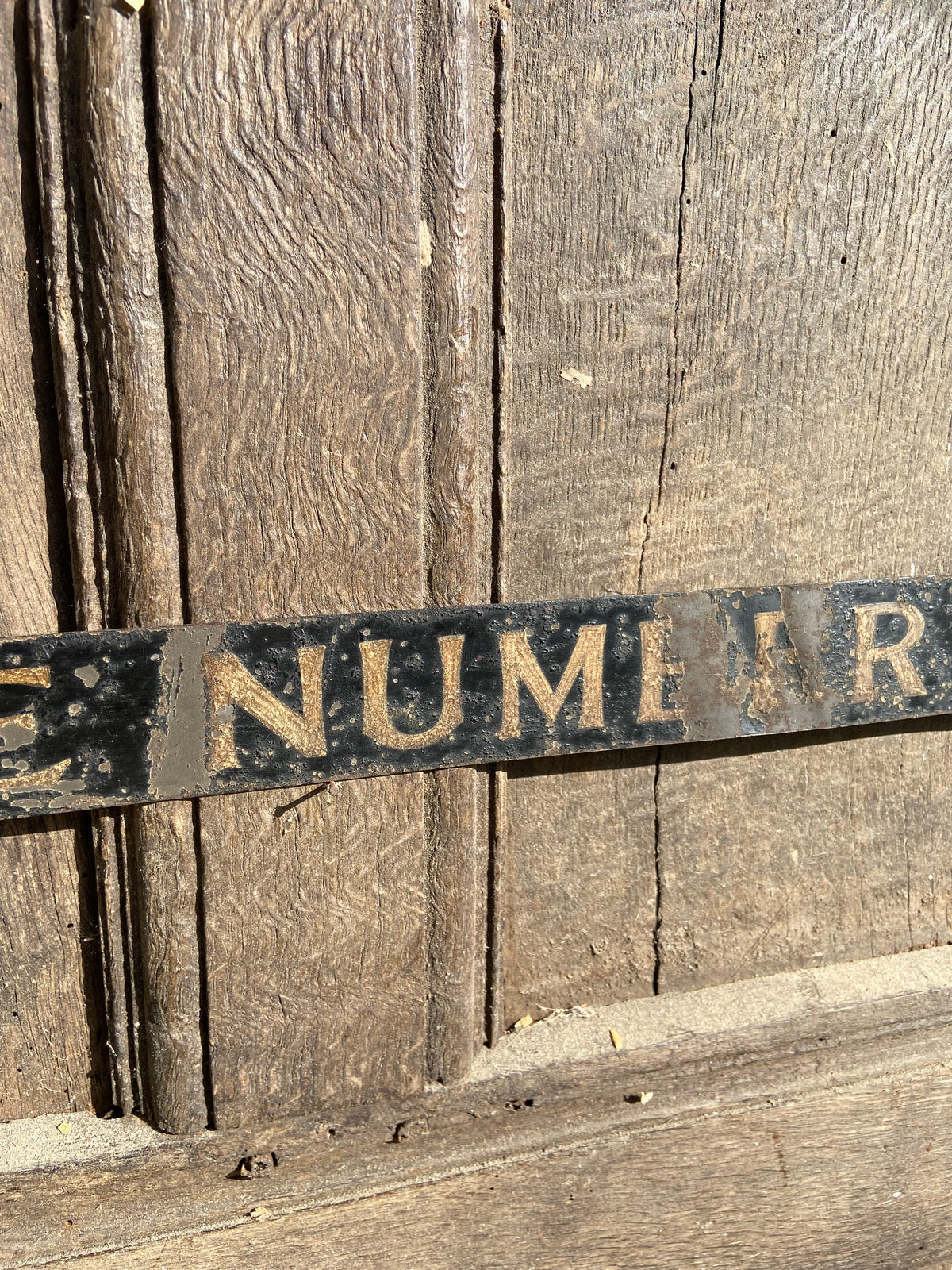 Early 20th century tole sign "Race Number"