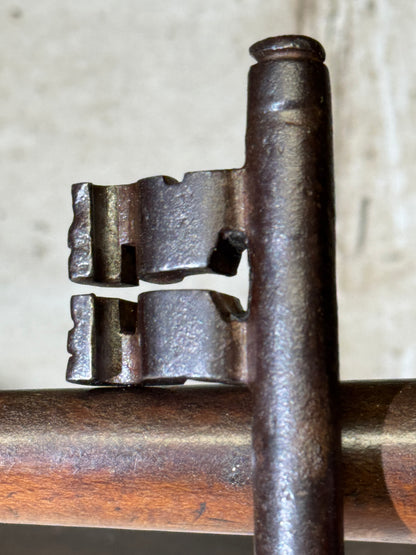 A large early 19th century iron  key