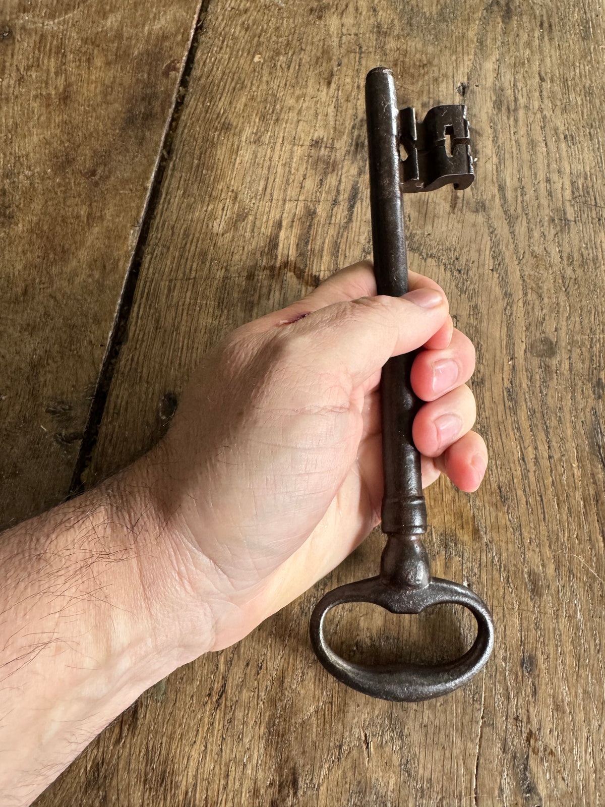 A large early 19th century iron  key
