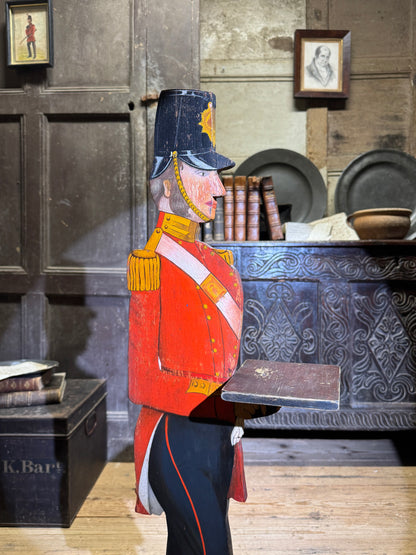 Early 20th century dumb waiter in the form of a British Soldier of the Crimean War