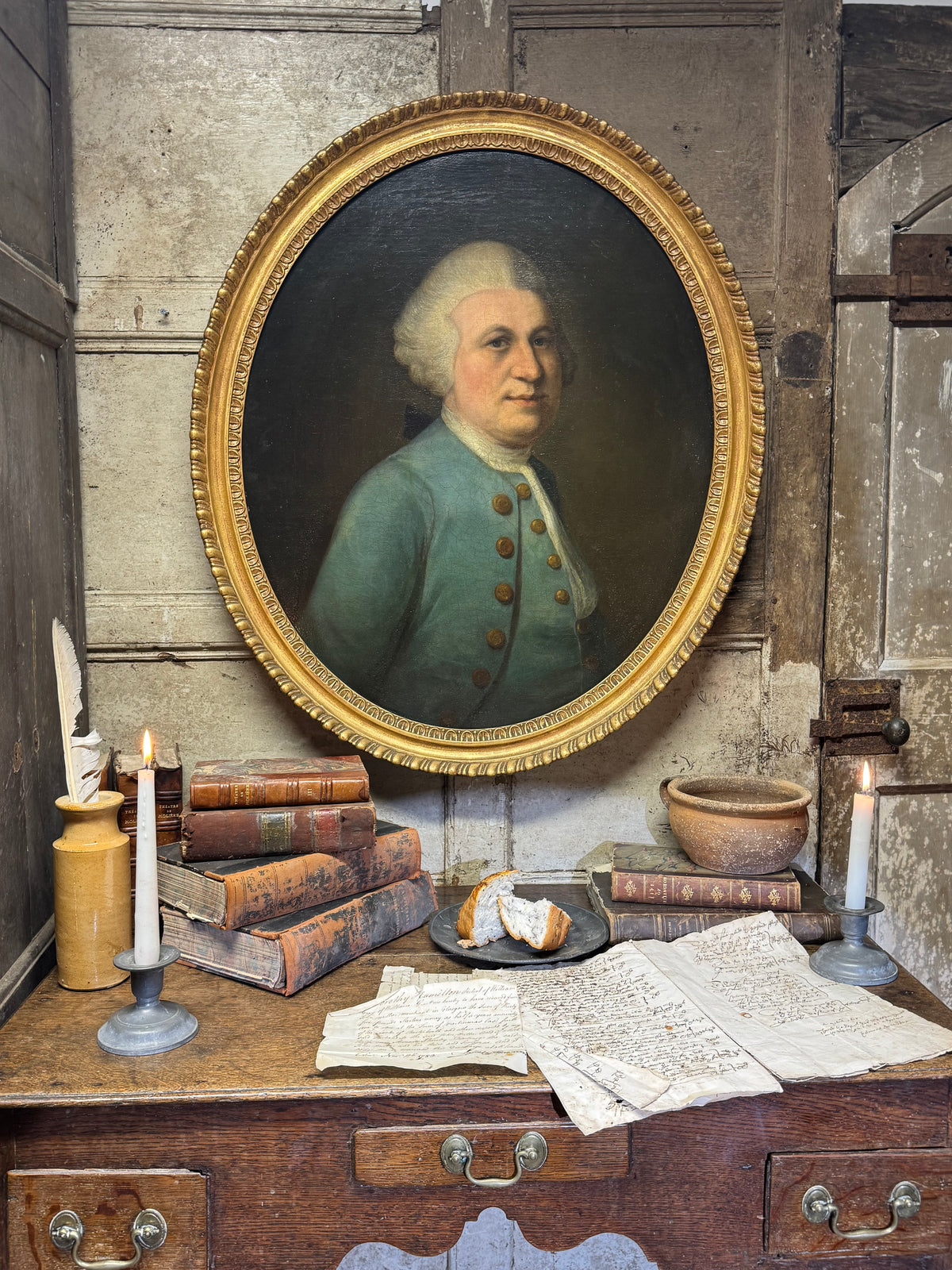 Circle of William Millar (1740-1776) Portrait of Thomas Dickson Physician to the London Hospital c. 1760