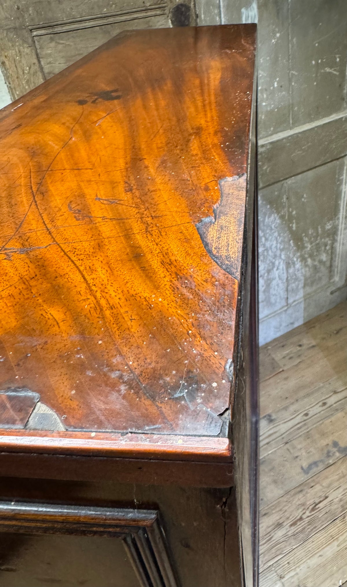 A slender Regency mahogany estate cabinet by repute from a Cambridge university college