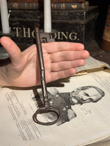 A good sized iron key c. 1700
