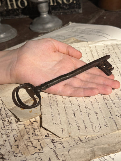 A good sized iron key c. 1700