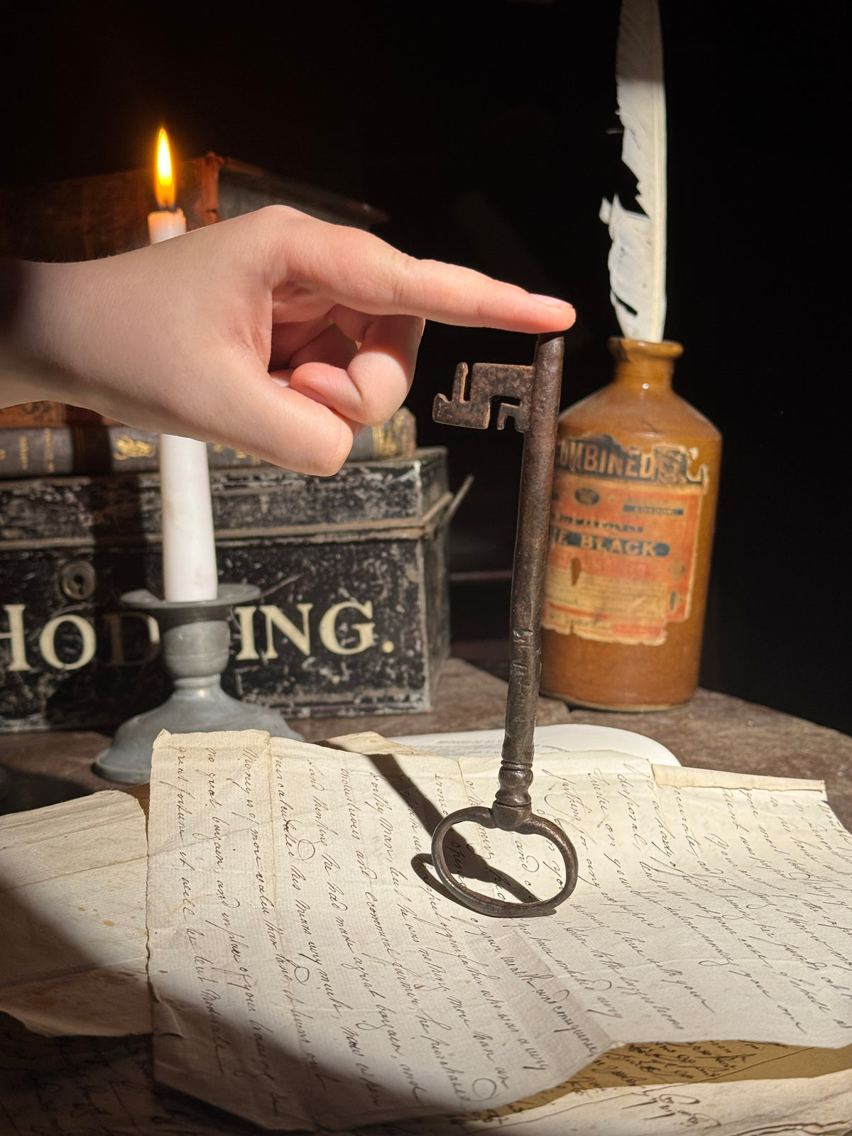 A good sized iron key c. 1700