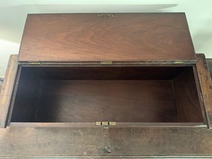 A rare early 19th century mahogany  travelling chest from a 'Phaeton' carriage of excellent colour.