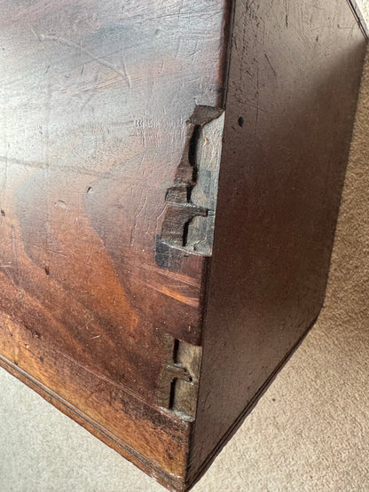 A rare early 19th century mahogany  travelling chest from a 'Phaeton' carriage of excellent colour.