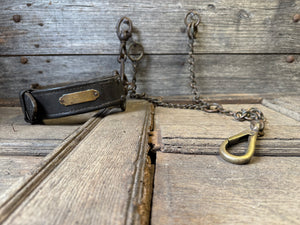 A rare early English 19th century dog collar and lead "Cosher" of the Revenue Police