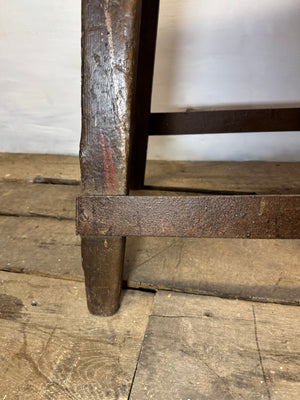 A good example of a primitive 19th century blacksmith's stool from the Cambridgeshire Fens