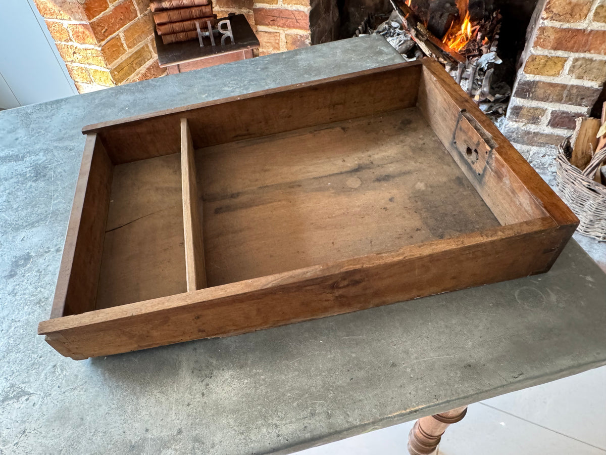 French walnut  zinc top prep table c. 1900