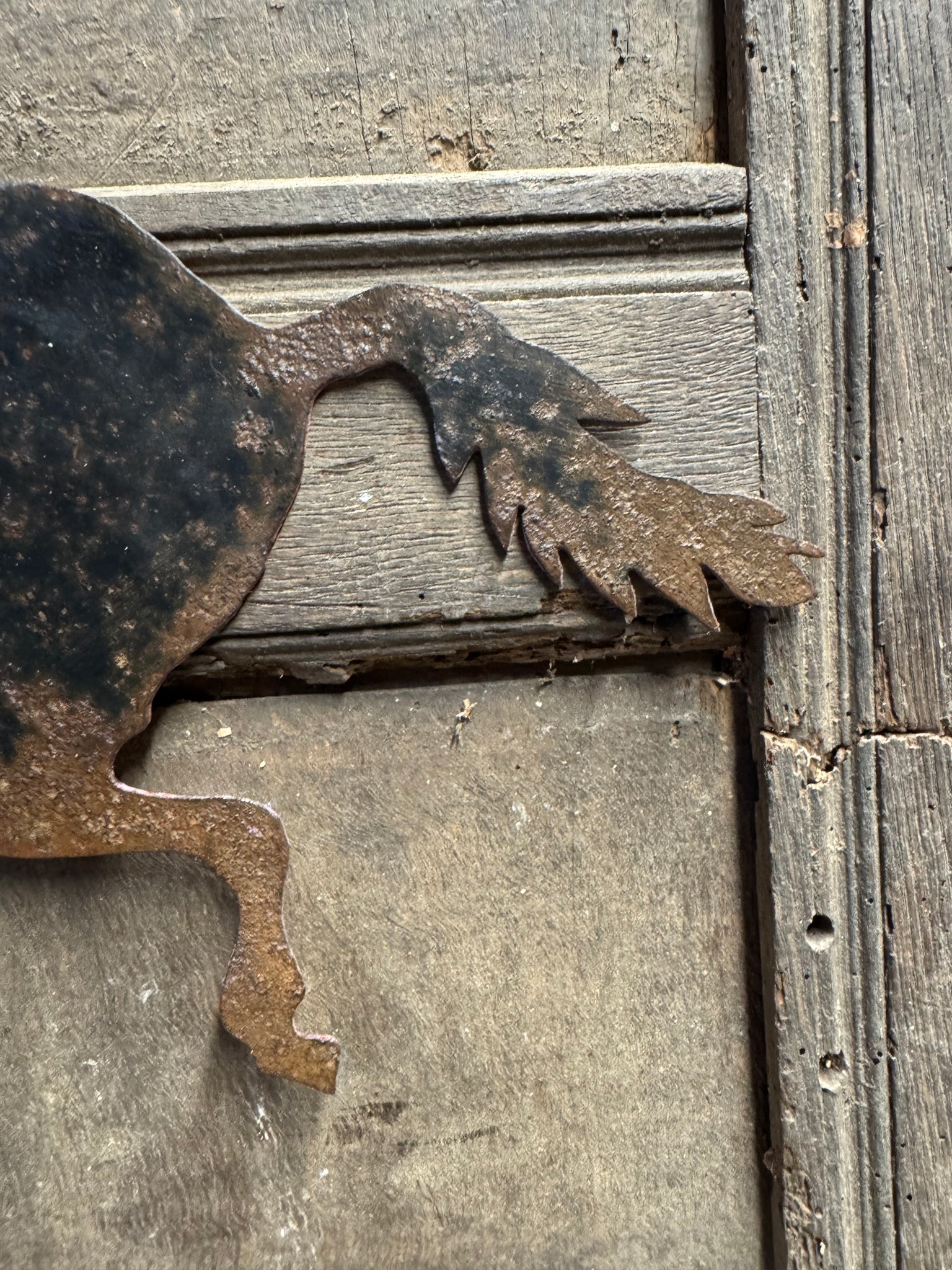 Early 20th century sheet metal galloping horse