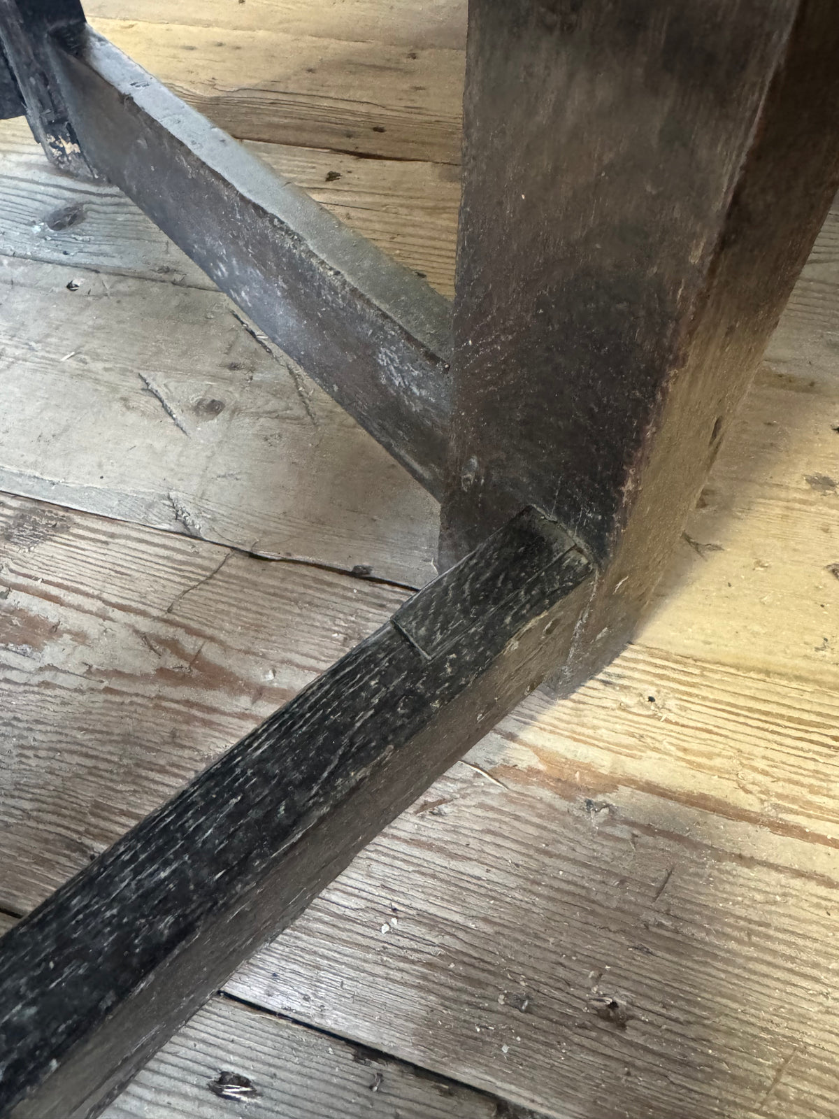 A North country 17th century oak wainscot armchair of excellent colour