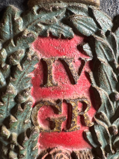 A rare George IV Board of Ordnance painted cast iron architectural plaque, c.1825