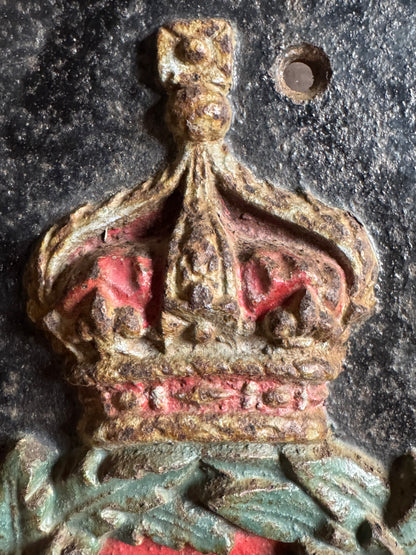 A rare George IV Board of Ordnance painted cast iron architectural plaque, c.1825