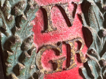 A rare George IV Board of Ordnance painted cast iron architectural plaque, c.1825