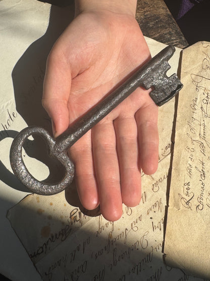 A substantial 17th century iron key