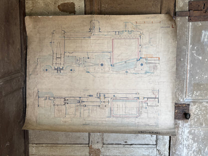 An Original Hand-Drawn Beyer, Peacock Locomotive Works Drawing, Bombay, Baroda & Central India Railway, Dated 1905