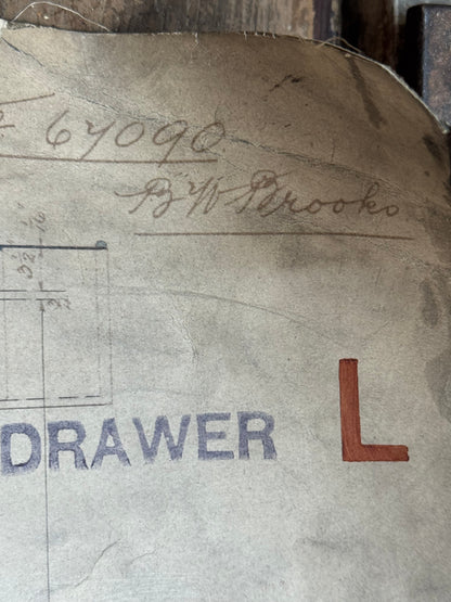 An Original Hand-Drawn Beyer, Peacock Locomotive Works Drawing, Bombay, Baroda & Central India Railway, Dated 1905