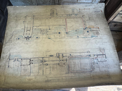An Original Hand-Drawn Beyer, Peacock Locomotive Works Drawing, Bombay, Baroda & Central India Railway, Dated 1905