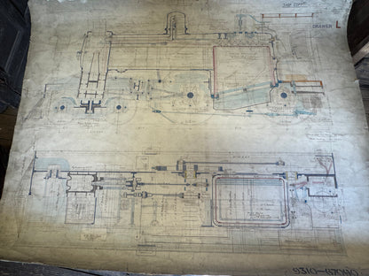 An Original Hand-Drawn Beyer, Peacock Locomotive Works Drawing, Bombay, Baroda & Central India Railway, Dated 1905