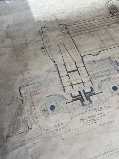 An Original Hand-Drawn Beyer, Peacock Locomotive Works Drawing, Bombay, Baroda & Central India Railway, Dated 1905