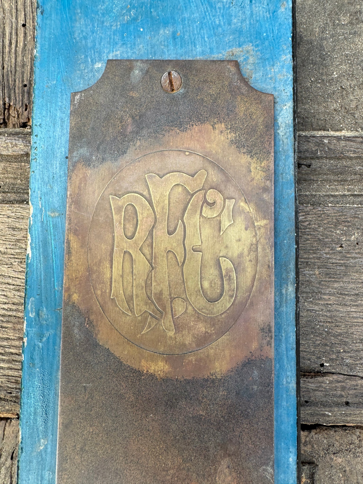 An exceptionally rare Royal Flying Corps finger plate 1912-1918