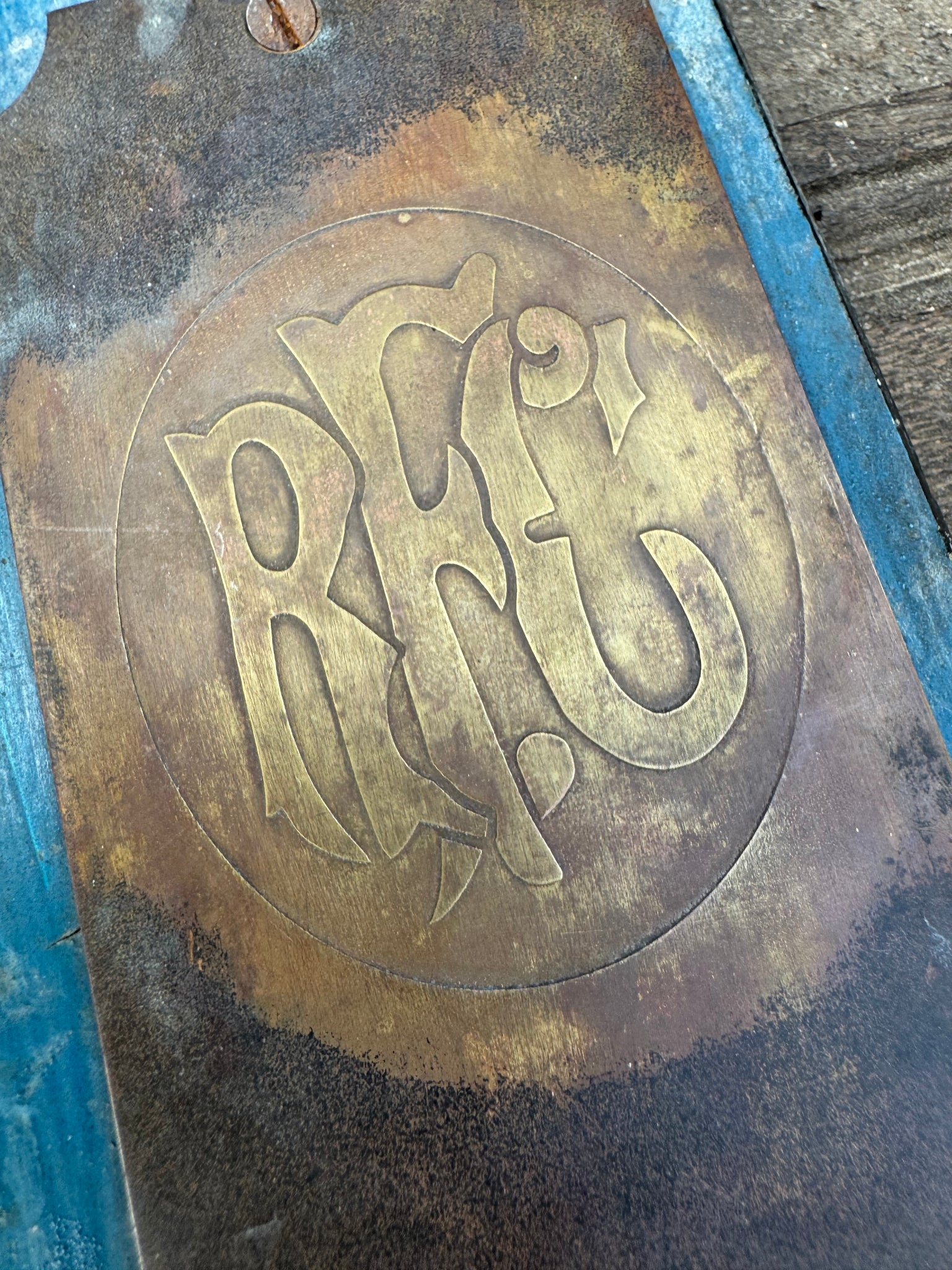An exceptionally rare Royal Flying Corps finger plate 1912-1918