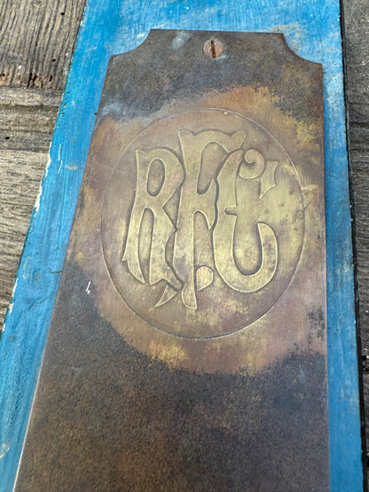 An exceptionally rare Royal Flying Corps finger plate 1912-1918