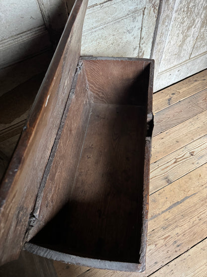 A small 17th century boarded chest