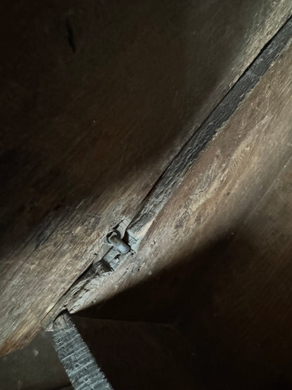 A small 17th century boarded chest