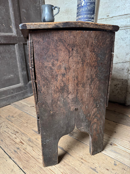 A small 17th century boarded chest