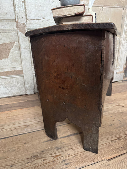 A small 17th century boarded chest