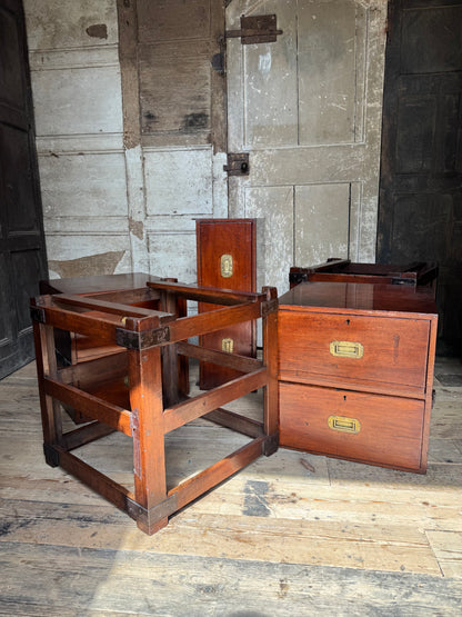 An unusual Anglo-Indian campaign table late 19th century, circa 1880