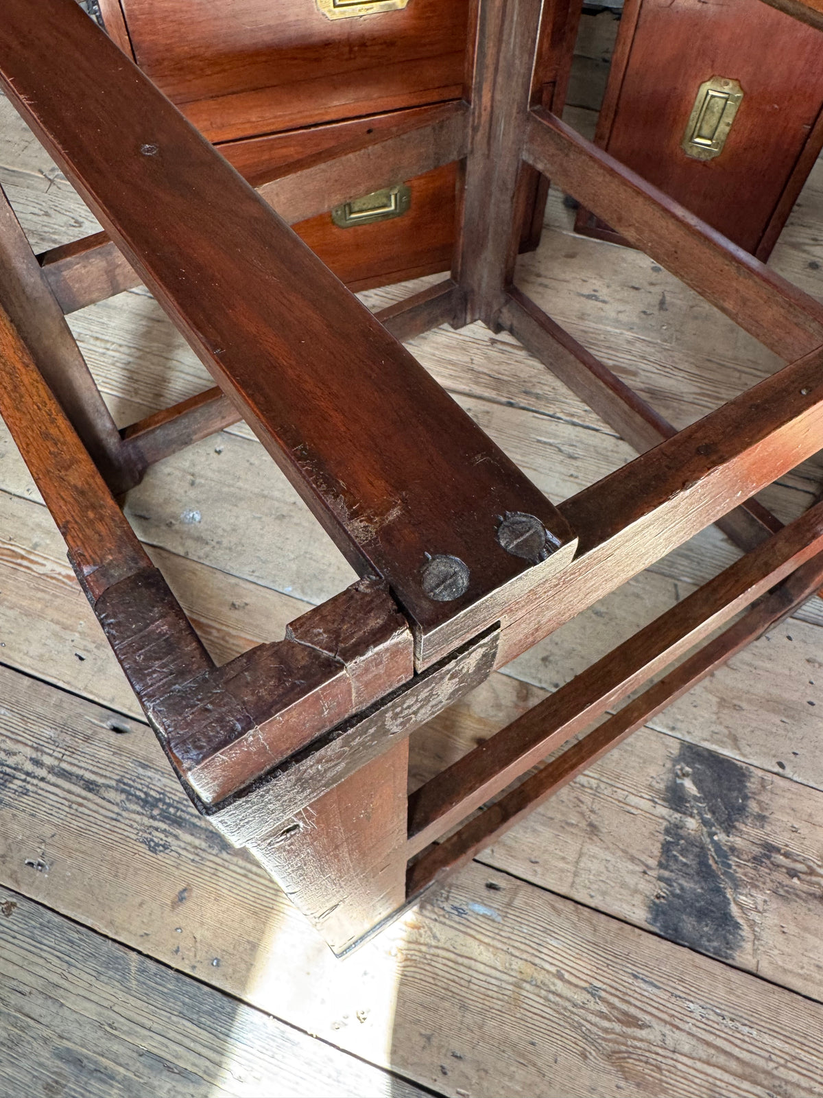 An unusual Anglo-Indian campaign table late 19th century, circa 1880