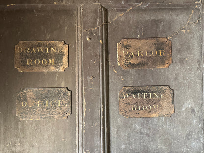 A Rare Collection of Four Victorian Tole Servants’ Call Bell Signs