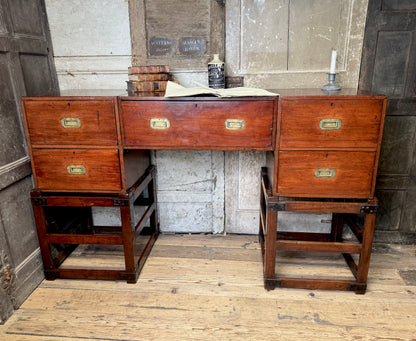 An unusual Anglo-Indian campaign table late 19th century, circa 1880