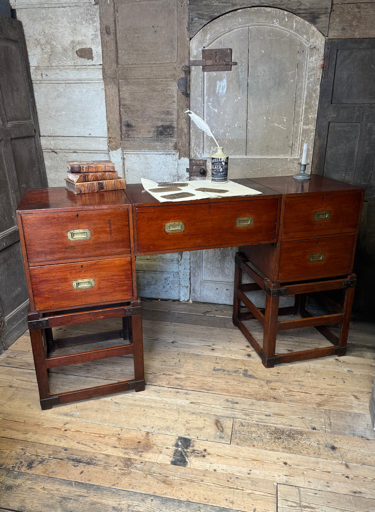 An unusual Anglo-Indian campaign table late 19th century, circa 1880