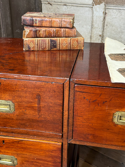 An unusual Anglo-Indian campaign table late 19th century, circa 1880