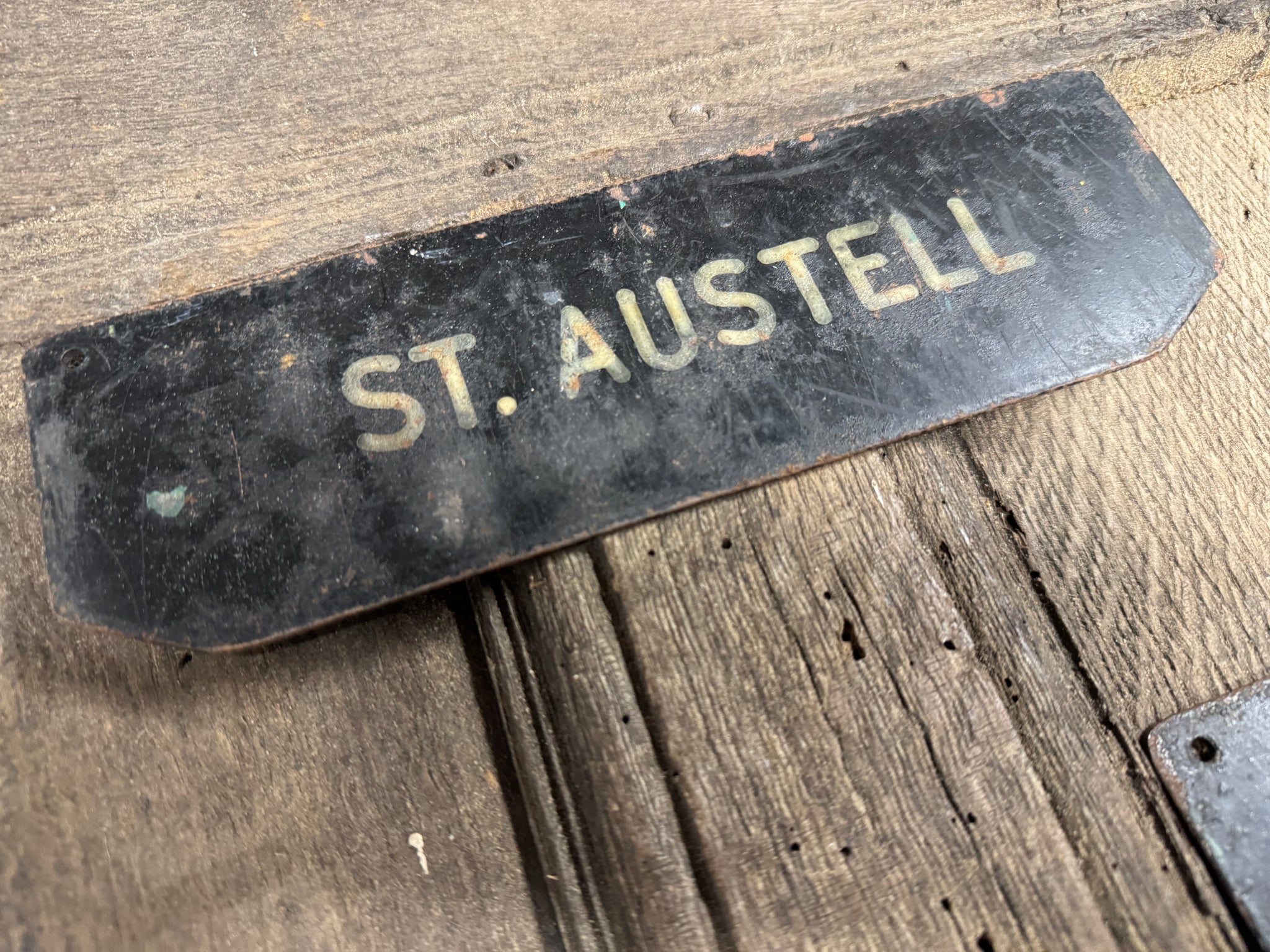 A set of four tole West Country Post office delivery location signs