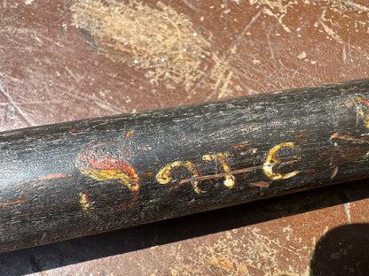 A George III cudgel or stave with traces of original paint - 'God save the King"