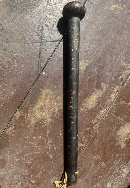 A George III cudgel or stave with traces of original paint - 'God save the King"