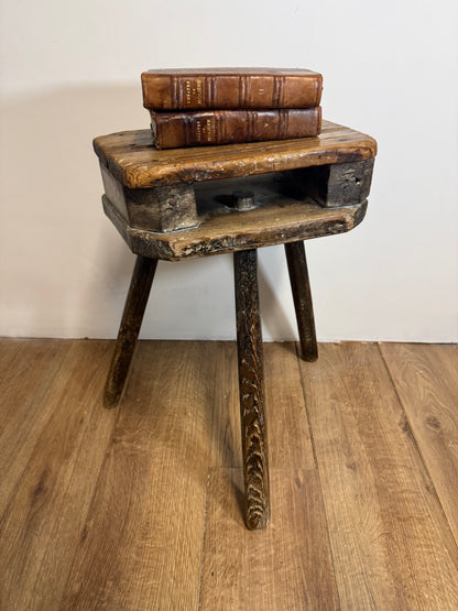 An 18th century and 19th century adapted stool