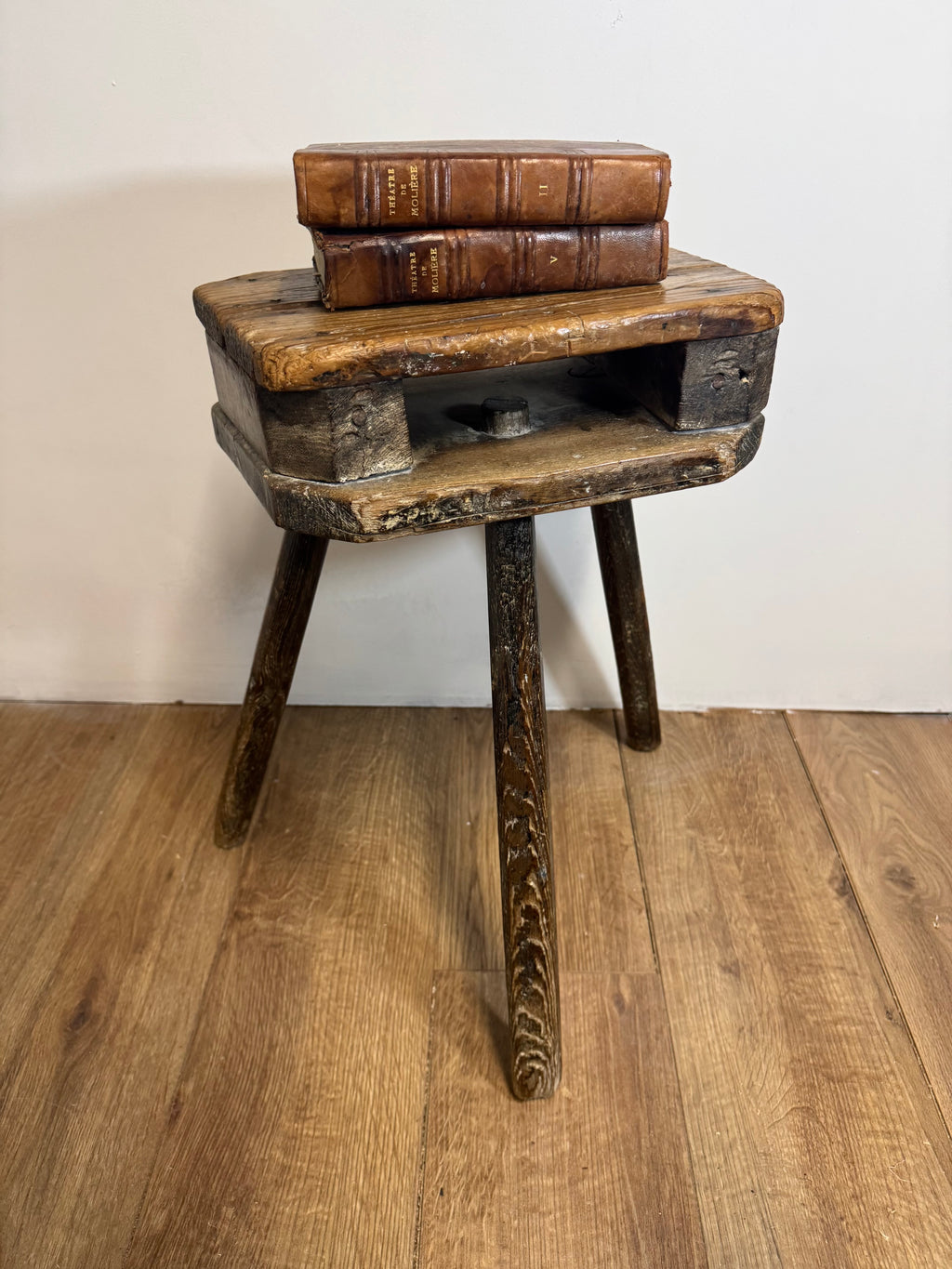An 18th century and 19th century adapted stool