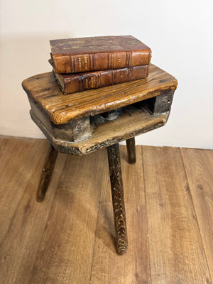 An 18th century and 19th century adapted stool
