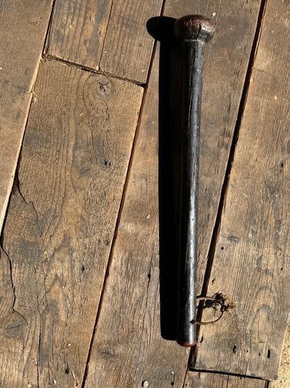 A George III cudgel or stave with traces of original paint - 'God save the King"