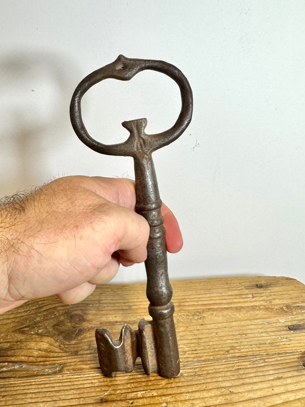 A substantial wrought iron key c. 1700